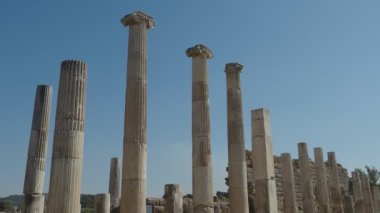 Magnesia Antik Kenti, İyonya 'daki antik bir Yunan kenti olan Maeander' da harabe halindedir. Aydın, Türkiye.