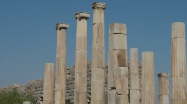 Magnesia Antik Kenti, İyonya 'daki antik bir Yunan kenti olan Maeander' da harabe halindedir. Aydın, Türkiye.
