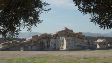 Magnesia Antik Kenti, İyonya 'daki antik bir Yunan kenti olan Maeander' da harabe halindedir. Aydın, Türkiye.