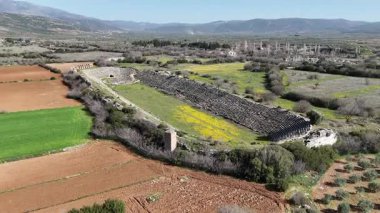 Antik Aphrodisias kentinin insansız hava aracı görüntüsü, Aydın - Türkiye