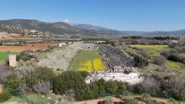 Antik Aphrodisias kentinin insansız hava aracı görüntüsü, Aydın - Türkiye