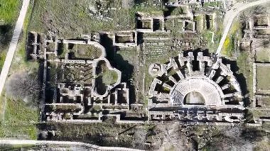 Antik Aphrodisias kentinin insansız hava aracı görüntüsü, Aydın - Türkiye