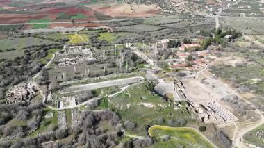 Antik Aphrodisias kentinin insansız hava aracı görüntüsü, Aydın - Türkiye