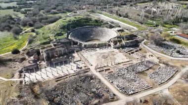 Antik Aphrodisias kentinin insansız hava aracı görüntüsü, Aydın - Türkiye