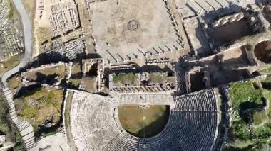 Antik Aphrodisias kentinin insansız hava aracı görüntüsü, Aydın - Türkiye