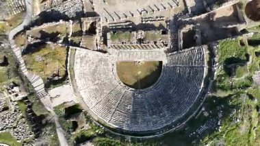 Antik Aphrodisias kentinin insansız hava aracı görüntüsü, Aydın - Türkiye