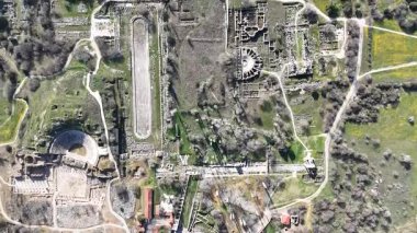 Antik Aphrodisias kentinin insansız hava aracı görüntüsü, Aydın - Türkiye
