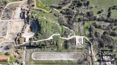 Antik Aphrodisias kentinin insansız hava aracı görüntüsü, Aydın - Türkiye