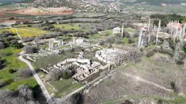 Antik Aphrodisias kentinin insansız hava aracı görüntüsü, Aydın - Türkiye