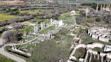 Antik Aphrodisias kentinin insansız hava aracı görüntüsü, Aydın - Türkiye