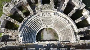 Antik Aphrodisias kentinin insansız hava aracı görüntüsü, Aydın - Türkiye