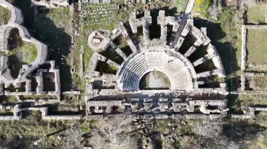 Antik Aphrodisias kentinin insansız hava aracı görüntüsü, Aydın - Türkiye