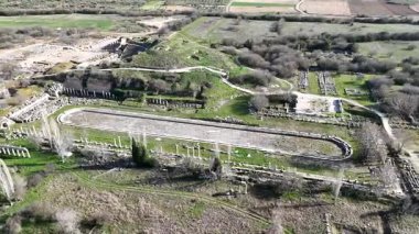 Antik Aphrodisias kentinin insansız hava aracı görüntüsü, Aydın - Türkiye
