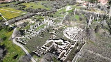 Antik Aphrodisias kentinin insansız hava aracı görüntüsü, Aydın - Türkiye