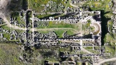 Antik Aphrodisias kentinin insansız hava aracı görüntüsü, Aydın - Türkiye