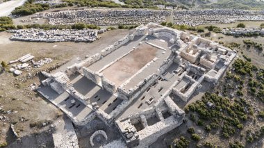 Kibyra antik şehrinin havadan görünüşü. Burdur, Türkiye