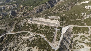 Kibyra antik şehrinin havadan görünüşü. Burdur, Türkiye
