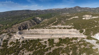 Kibyra antik şehrinin havadan görünüşü. Burdur, Türkiye