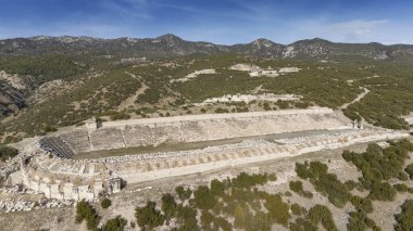 Kibyra antik şehrinin havadan görünüşü. Burdur, Türkiye