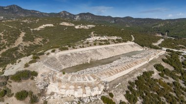 Kibyra antik şehrinin havadan görünüşü. Burdur, Türkiye