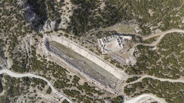 Kibyra antik şehrinin havadan görünüşü. Burdur, Türkiye