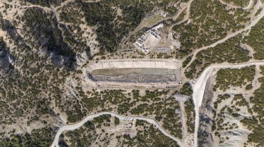 Kibyra antik şehrinin havadan görünüşü. Burdur, Türkiye