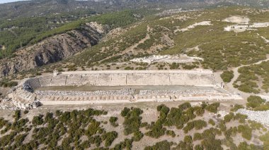 Kibyra antik şehrinin havadan görünüşü. Burdur, Türkiye