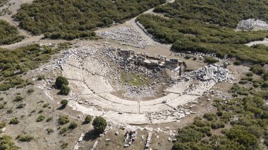 Kibyra antik şehrinin havadan görünüşü. Burdur, Türkiye