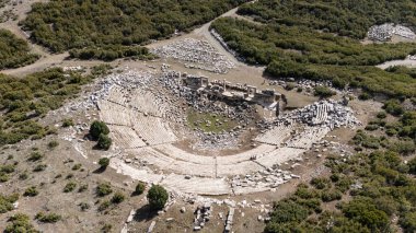 Kibyra antik şehrinin havadan görünüşü. Burdur, Türkiye