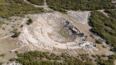 Kibyra antik şehrinin havadan görünüşü. Burdur, Türkiye