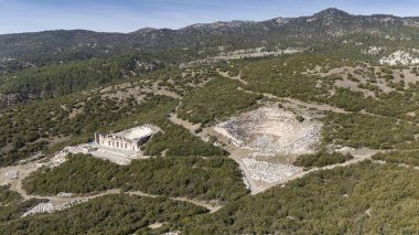 Kibyra antik şehrinin havadan görünüşü. Burdur, Türkiye