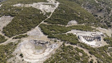 Kibyra antik şehrinin havadan görünüşü. Burdur, Türkiye