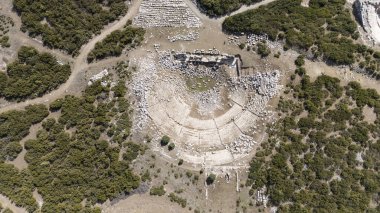 Kibyra antik şehrinin havadan görünüşü. Burdur, Türkiye