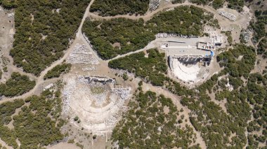 Kibyra antik şehrinin havadan görünüşü. Burdur, Türkiye
