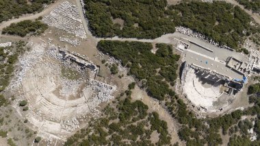Kibyra antik şehrinin havadan görünüşü. Burdur, Türkiye