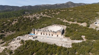 Kibyra antik şehrinin havadan görünüşü. Burdur, Türkiye