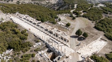 Kibyra antik şehrinin havadan görünüşü. Burdur, Türkiye