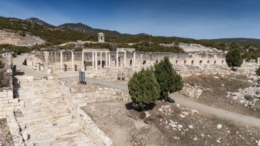 Kibyra antik şehrinin havadan görünüşü. Burdur, Türkiye