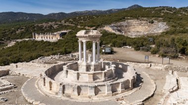 Kibyra antik şehrinin havadan görünüşü. Burdur, Türkiye