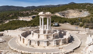 Kibyra antik şehrinin havadan görünüşü. Burdur, Türkiye