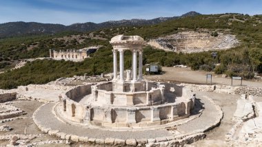 Kibyra antik şehrinin havadan görünüşü. Burdur, Türkiye