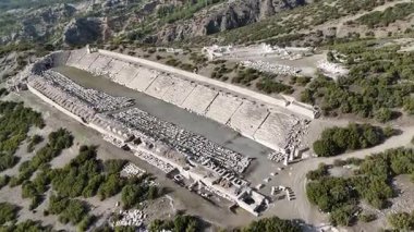 Kibyra antik şehrinin havadan görünüşü. Burdur, Türkiye