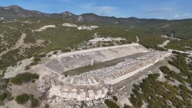 Kibyra antik şehrinin havadan görünüşü. Burdur, Türkiye