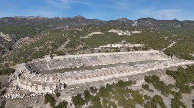 Kibyra antik şehrinin havadan görünüşü. Burdur, Türkiye