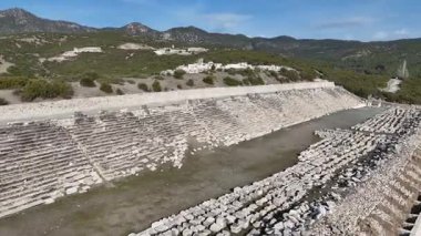 Kibyra antik şehrinin havadan görünüşü. Burdur, Türkiye