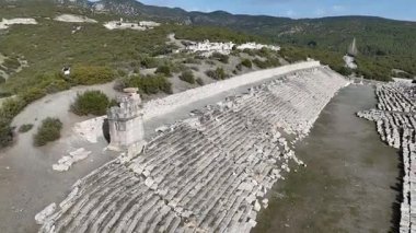 Kibyra antik şehrinin havadan görünüşü. Burdur, Türkiye
