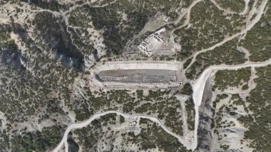 Kibyra antik şehrinin havadan görünüşü. Burdur, Türkiye