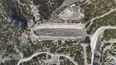 Kibyra antik şehrinin havadan görünüşü. Burdur, Türkiye