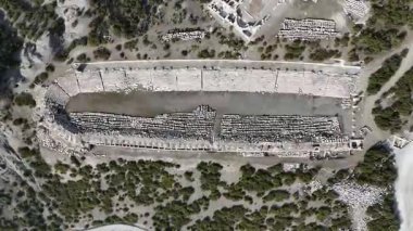 Kibyra antik şehrinin havadan görünüşü. Burdur, Türkiye