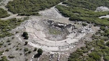 Kibyra antik şehrinin havadan görünüşü. Burdur, Türkiye